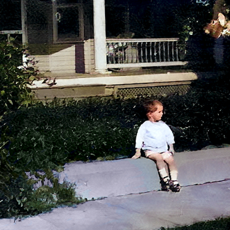 child on curb